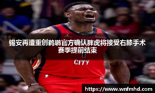 锡安再遭重创鹈鹕官方确认胖虎将接受右膝手术赛季提前结束